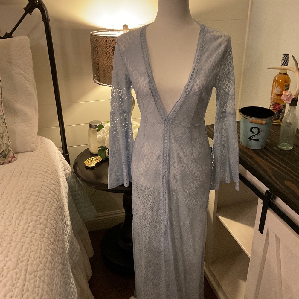 Blue Lace Vintage Dress